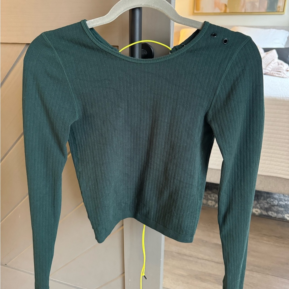 Zara green crop top
